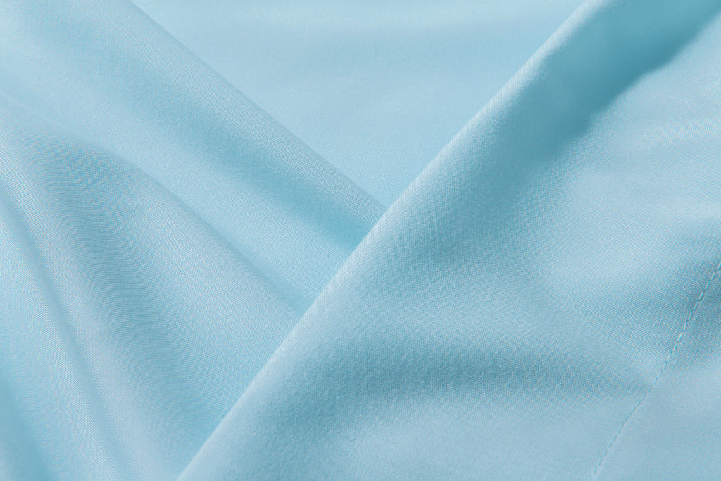 Percale Light Blue Pillowcase Soft Bed Linens for Sensitive Skin